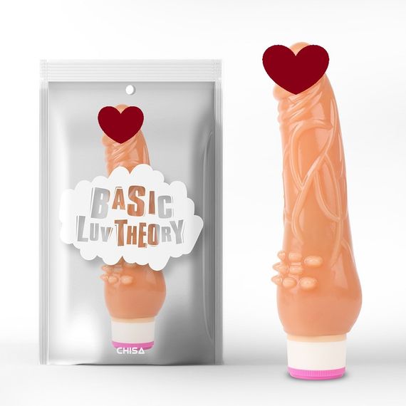 Вібратор реалістичний рельєфний Chisa Basic Luv Theory Beginner Rider, бежевий Sex Aura