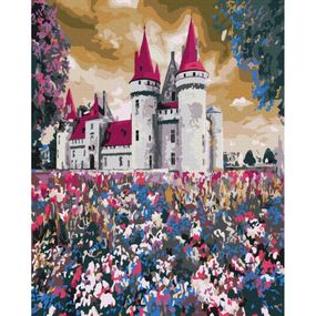 Картина за номерами "Замок у польових квітах" BS3289, 40х50 см