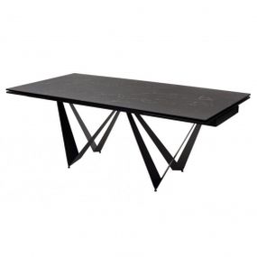 Стол раскладной Concepto FJORD BLACK MARBLE керамика 200-300 см