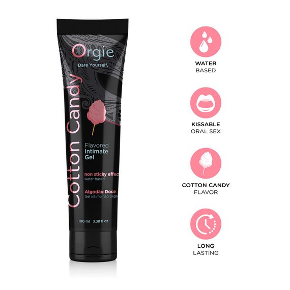 Лубрикант на водній основі Orgie Lube Tube Cotton Candy, 100 мл, зі смаком та ароматом солодкої вати | Зображення 2