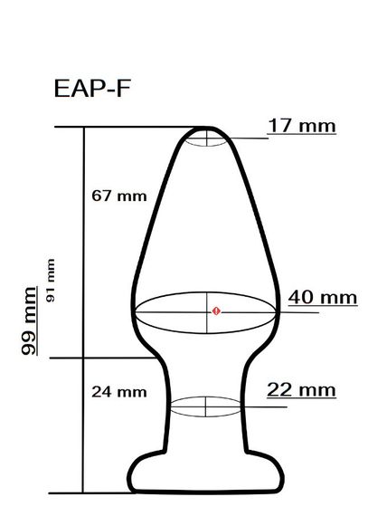 Анальний плаг зі скла EGZO EAP-F (довжина 9.9 см, діаметр 4 см ) Sex Aura | Зображення 2