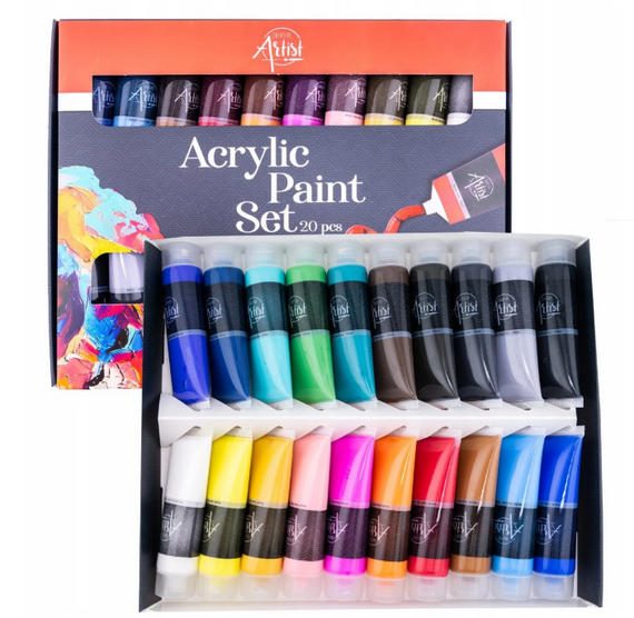 Акрилові фарби acrylic paint set 20 шт по 30 мл | Зображення 2