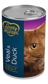 Корм Lovely Hunter Adult Veal and Duck вологий з телятиною та качкою для дорослих котів 400 гр