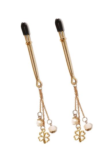 Зажимы Art of Sex Nipple Clamps Clover Золотистый One Size
