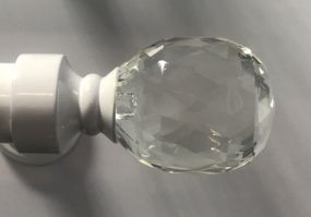 Наконечник на кованный карниз 25 мм Шар Кристалл (Овальный)