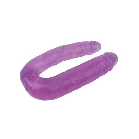 Фалоімітатор подвійний Chisa Hi-Rubber, фіолетовий Sex Aura | Зображення 2