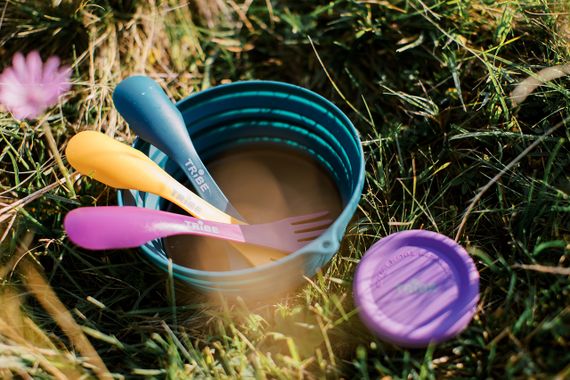 Ловилка Tribe Spork пластикова жовта, туристична ложка-виделка трайб легка для походу та риболовлі | Зображення 2