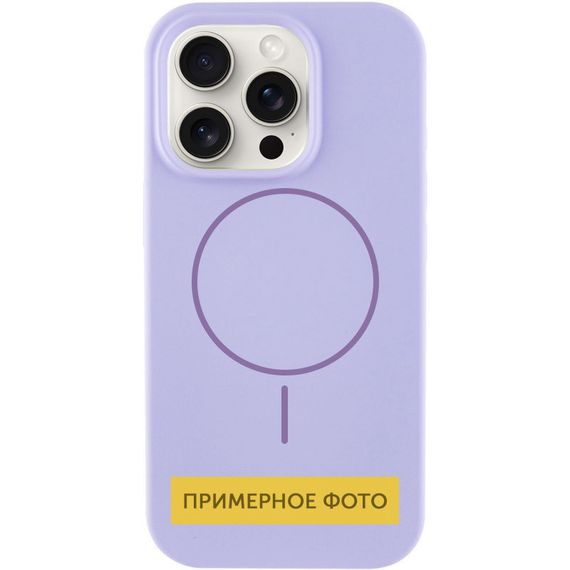 Чохол Silicone Case Full Protective (AA) NO LOGO with MagSafe для Apple iPhone 16 (6.1") Бузковий / Dasheen