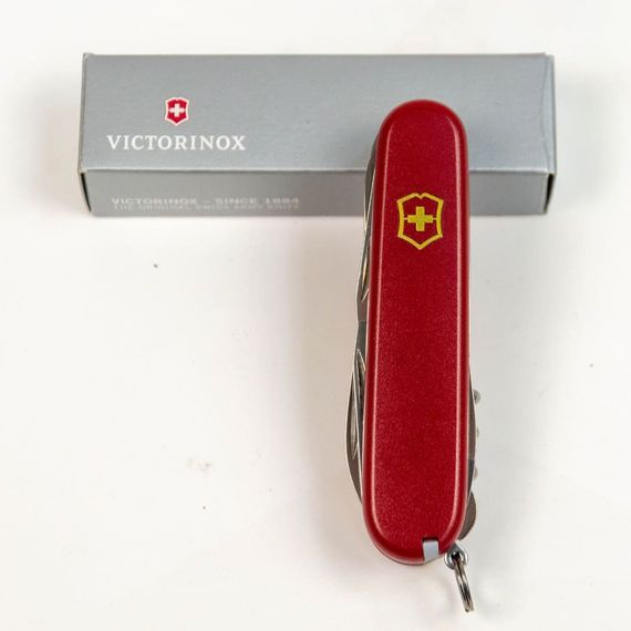 Складаний ніж Victorinox Huntsman Mat Червоний матовий лак з жовтым лого (1.3713_M0008p) | Зображення 5