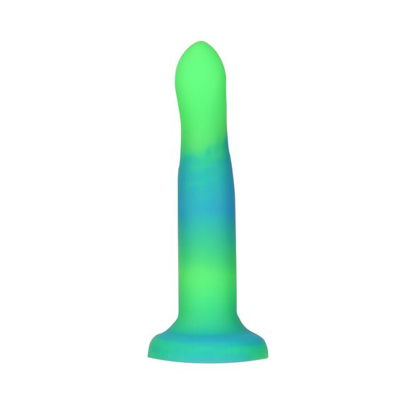 Фалоімітатор, що світиться в темряві, ADDICTION Rave 8″, Glow in the Dark Dildo Blue Green, 20,3 см | Зображення 2