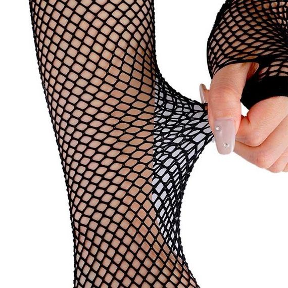 Сексуальні рукавички-мітенки до ліктя Obsessive Darkessia у сіточку, чорні, O/S sexstyle | Зображення 2