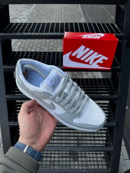 Кросівки Nike SB Dunk (white & gray) | Зображення 3