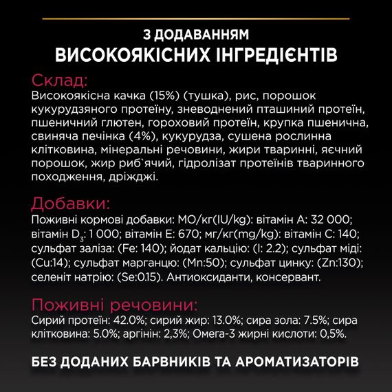 Сухой корм для стерилизованных кошек с уткой и печенью Purina ProPlan Sterilised Savoury Duo Duck & Liver 10 кг | Зображення 5