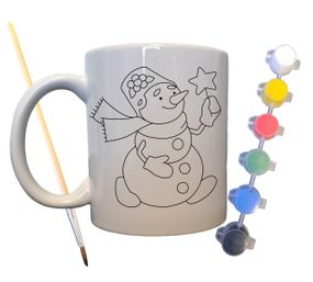 Набір для творчості кружка розмальовка "Подарунки на Новий Рік" 330 мл біла (КР0055)