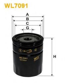 Фільтр оливи WIX FILTERS WL7091 на FIAT PANDA (141A_)