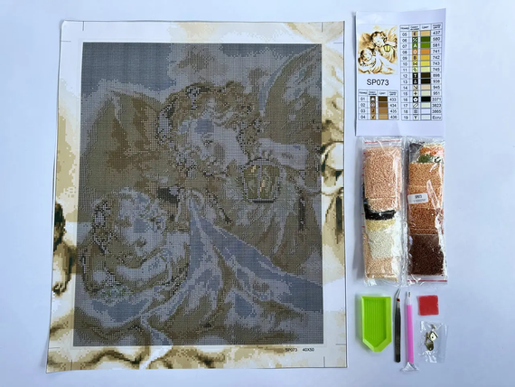 Алмазная мозаика Ангел хранитель 40х50 см ColorArt SP073 | Зображення 2
