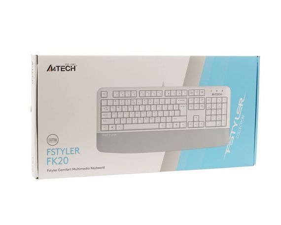 Клавіатура дротова A4Tech Fstyler FK20, USB, колір білий | Зображення 3