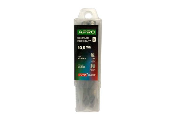 Сверло по металлу Apro - 10,5мм M2 | Зображення 1
