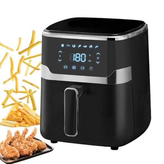 Фритюрниця повітряна 8 програм 1400Вт 5л Crownberg CB 5547 Чорна