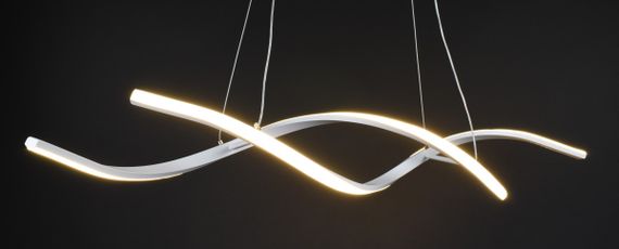 Люстра світлодіодна підвісна LED світильник для квартири на стелю лед 27457 Білий 25-100х14х120 см. | Зображення 6