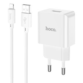МЗП Hoco C106A Leisure 10.5W (1USB-A) + кабель USB to Lightning White