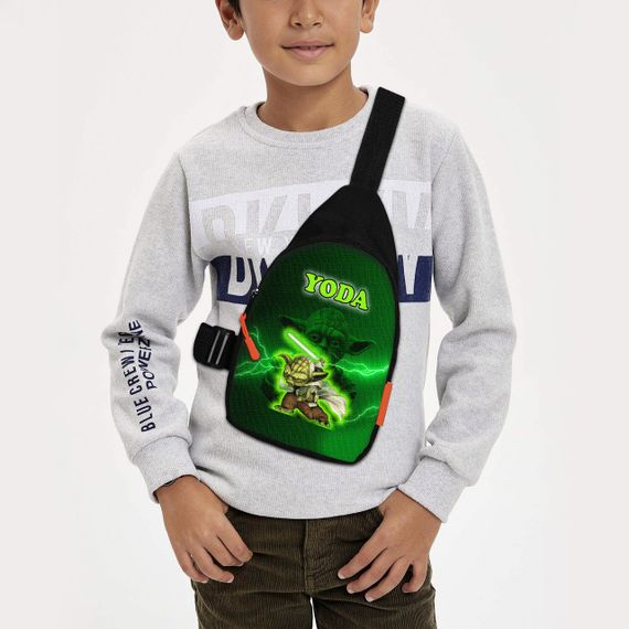 Сумка через плече дитяча Йода Star Wars 29х17 см сумка слінг для хлопчика (02062)