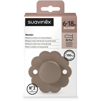Пустышка Suavinex Wonder фізіологічна, 6-18 місяців, коричнева (308394) | Зображення 2