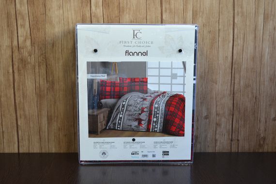 Комплект постільної білизни First Choice Flanel 200×220 см Happinies Red | Зображення 2