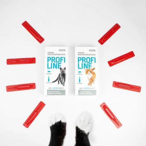 Капли Provet Profiline для котів 4-8 кг, 4 піпетки по 1,0 мл (інсектоакарицид) | Зображення 3