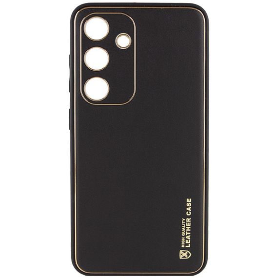 Кожаный чехол Xshield для Samsung Galaxy S24 Черный / Black