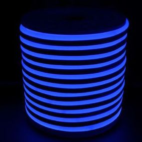 Світлодіодний неон PROLUM™ 8x16, IP68, 220V, Series "GL", Синій, PRO