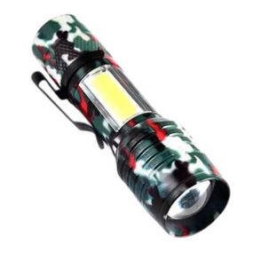 Ручной светодиодный туристический LED фонарь с боковым светом Charging Flashligh Камуфляж