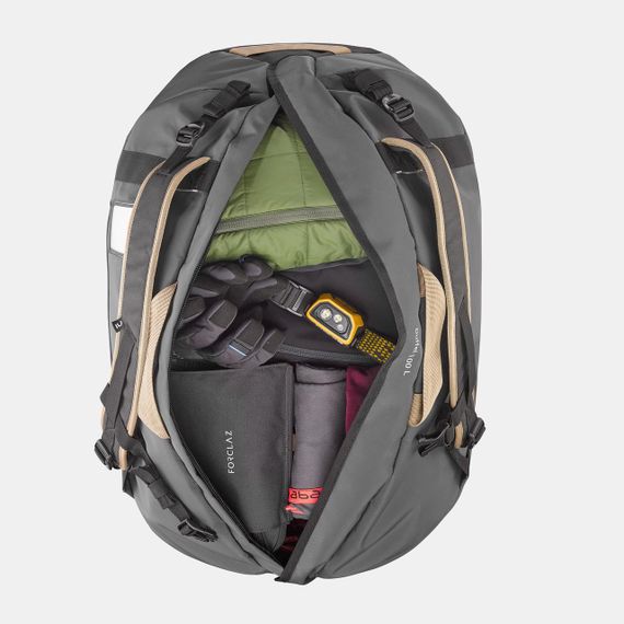 Сумка-баул Duffel 100 Basic для трекінгу 100 л чорна - Без розміру | Зображення 5