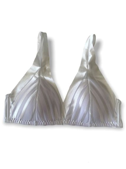 Бюстгальтер с треугольными чашками без косточек из микрофибры и тюля, Love and bra Jenny, размер 3B(80B) белый | Зображення 1