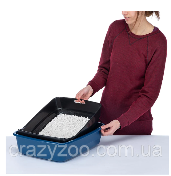Туалет для котів Ferplast Ariel 10 Plus із системою просіювання синій 47x36x15.5см 72041699 | Зображення 4