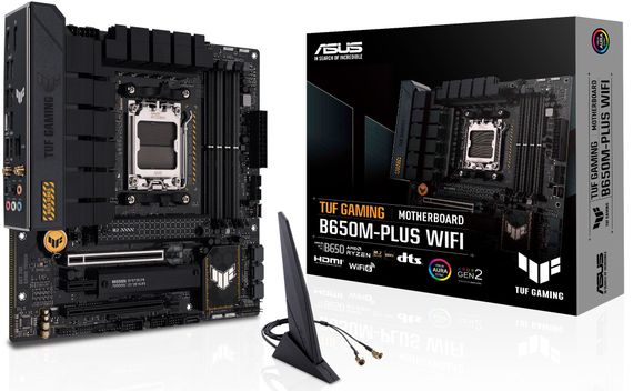 Материнcька плата ASUS TUF GAMING B650M-PLUS WIFI sAM5 B650 4xDDR5 M.2 HDMI DP WiFi BT mATX (90MB1BF0-M0EAY0) | Зображення 8