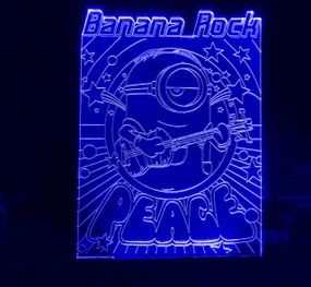 Акриловий світильник-нічник Миньон Банана рок синій tty-n001255