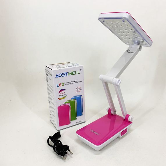 Настільна лампа Topwell 1019 Синя акумуляторна світлодіодна регуляція рівня нахилу. Колір: червоний MQ-90 | Зображення 2