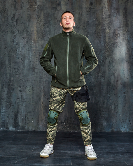 Тактическая флисовая кофта хаки M L | Зображення 5