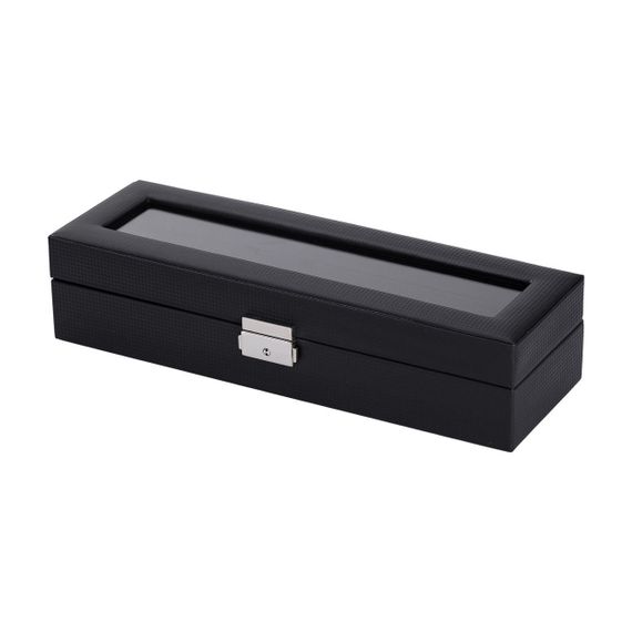 Шкатулка для наручных часов 35.5×11.5×8 см кейс для хранения часов на 6 отсеков | Зображення 1