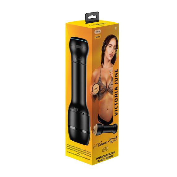 Мастурбатор-ротик Kiiroo FeelVictoria Mouth с всасывающей интерактивной насадкой PowerBlow Combo Set sexstyle