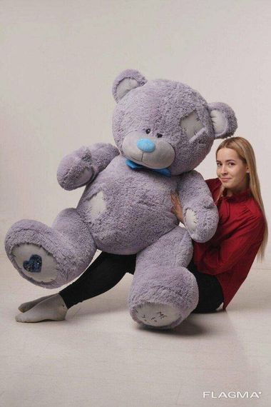 Мишка с латками плюшевый Yarokuz Me To You 160 см Серый | Зображення 1
