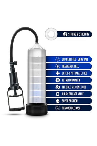 Чоловіча помпа для покращення потенції Blush Performance VX3 прозора Sex Aura | Зображення 4