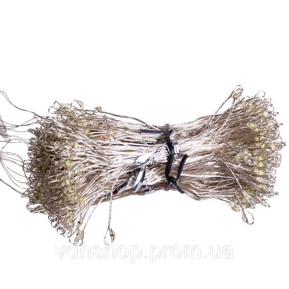 Новогодняя гирлянда комнатная штора роса Хвойная лапа 3х3 м 600 LED Белый свет D600LED3MW | Зображення 3