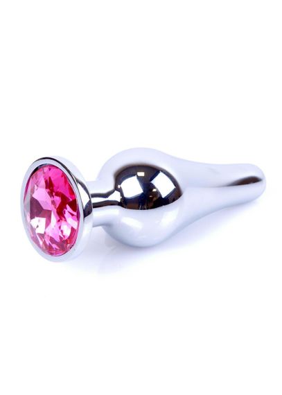 Анальна пробка - Jewellery Silver Long Plug Pink sexstyle | Зображення 7