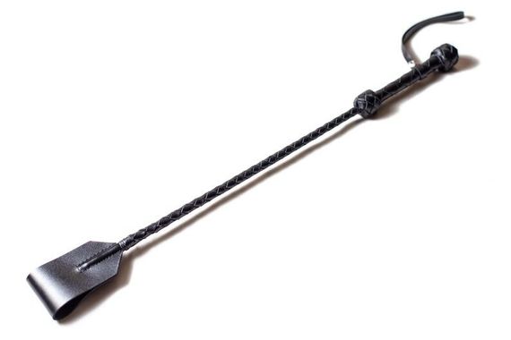 Стек міні із натуральної шкіри 50 см BDSM Art of Sex - Riding crop mini, Чорний | Зображення 1