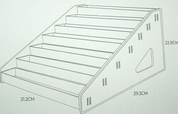 Полиця для гель-лаків 7 ступенів прозора (big) | Зображення 2
