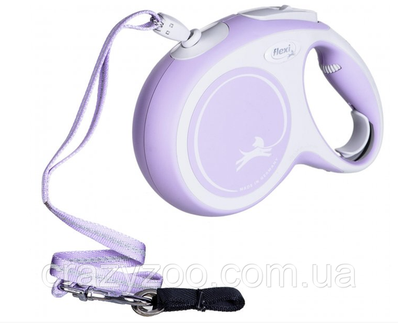 Поводок-рулетка для собак Flexi New Comfort М до 25 кг сиреневый трос 8 м 043103 | Зображення 5