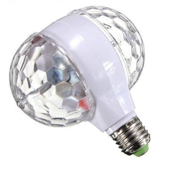 Диско - лампа з патроном, що обертається Led lamp RGB Диско куля | Зображення 4