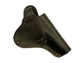 Кобура поясна Скат, Наган не формована (шкіра, чорна) MAS